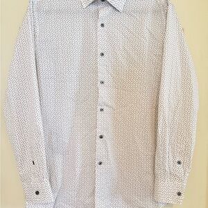 Men's White Patterned Shirt